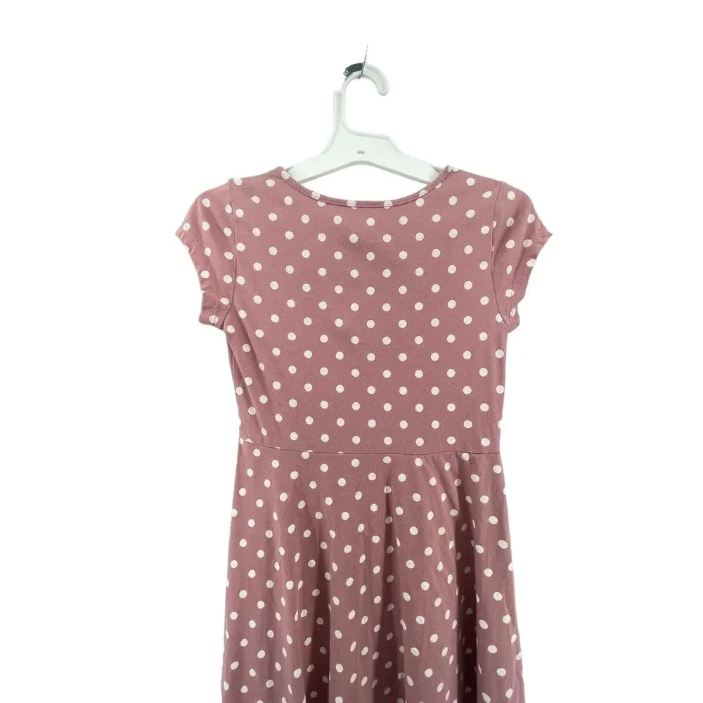 The Children's Place Girls Mauve Polka Dot Dress Youth Size Large 10/12 - Picture 5 of 7